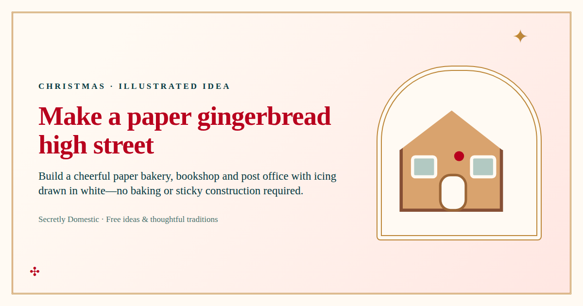 Illustrated concept for Make a paper gingerbread high street