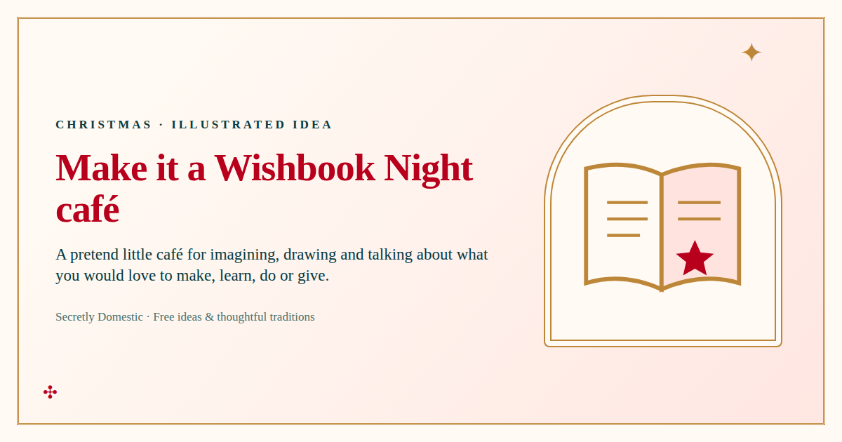 Illustrated concept for Make it a Wishbook Night café