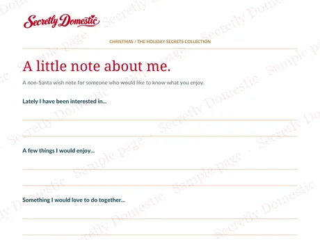 Sample activity page from A Little Christmas Magic